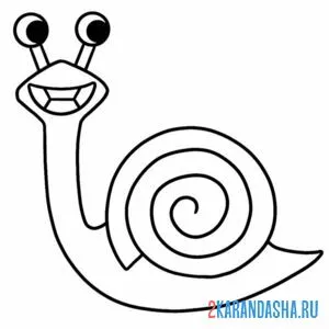 Раскраска slow seline the snail банбан