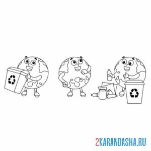 Раскраска сохрани землю эко