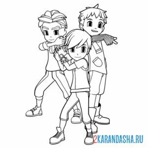 Раскраска троица тоботы