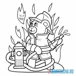 Раскраска злой огонь