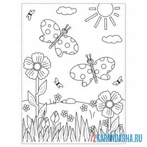 Раскраска картинка для детского сада