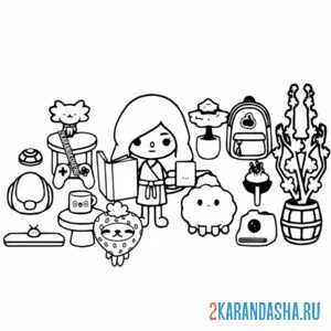 Раскраска мебель из тока бока
