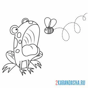 Раскраска ква лягушка