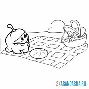 Раскраска ам-няма на пикнике