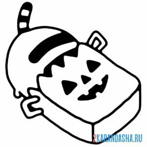 Раскраска кот пушин в пакете