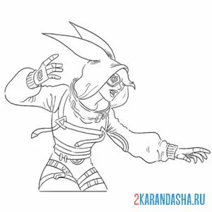 Раскраска фортнайт персонаж 2023