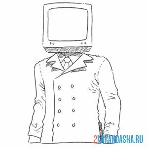 Раскраска тв мэн скибиди туалет