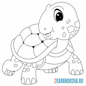 Раскраска милаш черепаха