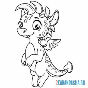 Раскраска дракон завис