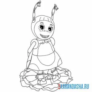 Раскраска мила стесняется