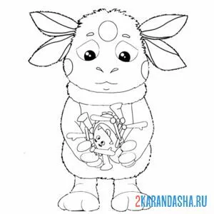 Раскраска лунтик сломал поделку