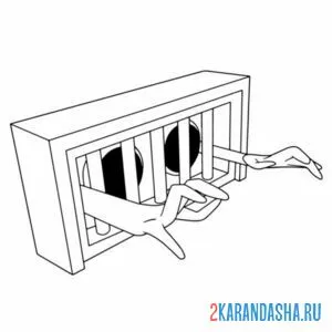 Раскраска фиолетовый rainbow friends