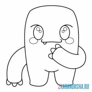 Раскраска зеленый маленький