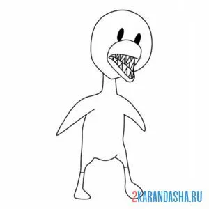 Раскраска желтый чикен
