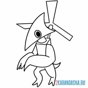 Раскраска желтый радужные друзья часть 2