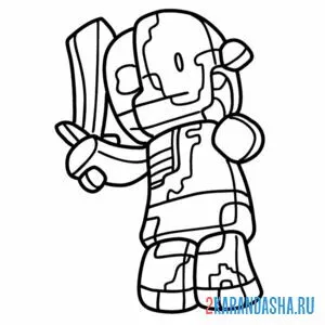 Раскраска пигмэн майнкрафт pigman
