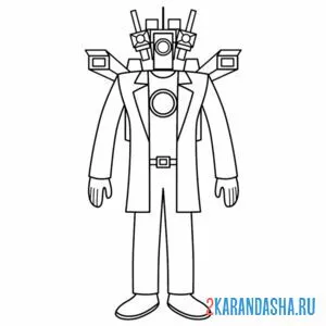 Раскраска титан камермэн