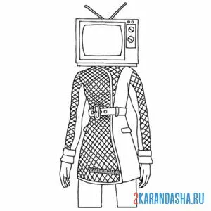Раскраска тв вумен