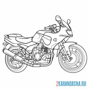 Раскраска спортак мотоцикл