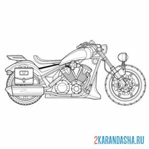 Раскраска чопер мотоцикл
