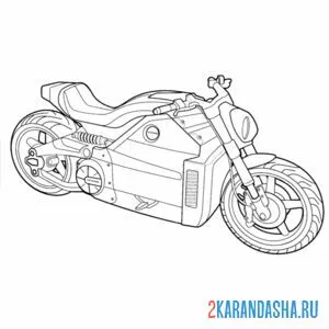 Раскраска мотоцикл будущего
