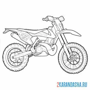 Раскраска эндуро мотоцикл