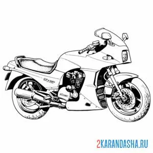 Раскраска мотоцикл быстрый