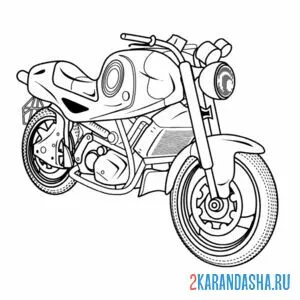 Раскраска мотоцикл для дальних путешествий