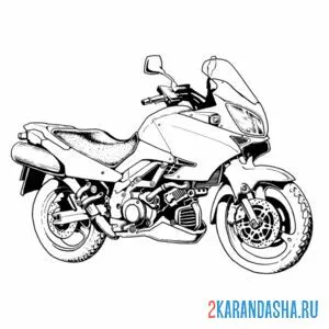 Раскраска мотоцикл для гонок