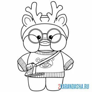 Раскраска лалафанфан с рожками