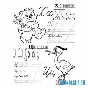 пропись буква х ц