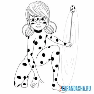 Раскраска суперсила леди баг