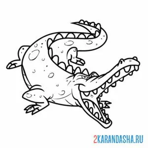 Раскраска аллигатор