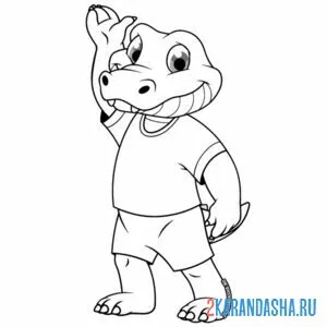 Раскраска крокодил зарядка