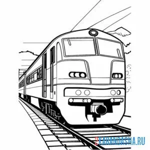 Раскраска электричка локомотив