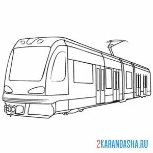 Раскраска трамвай городской