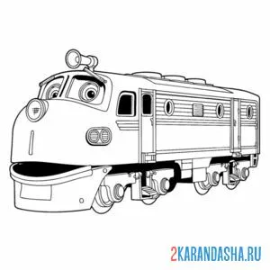 Раскраска говорящий локомотив
