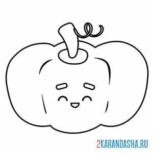 Раскраска тыква смеется