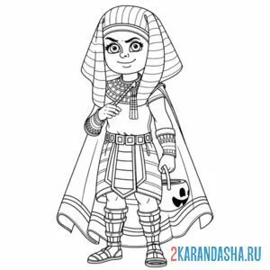 Раскраска фараон египер