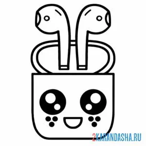 Раскраска аэйрподс (airpods)