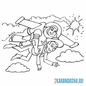 Раскраска базз спасатель