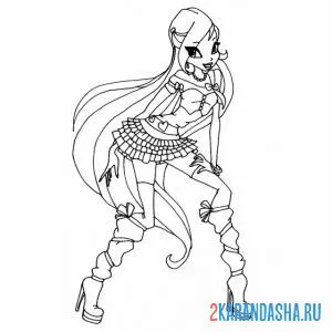 Раскраска блум в сапогах