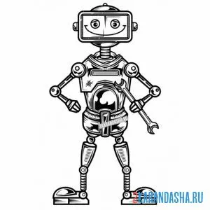 Раскраска человек робот