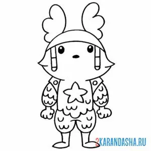 Раскраска фортнайт попрыгун