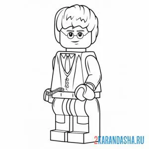 Раскраска гарри поттер фигурка лего