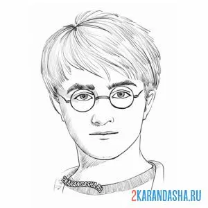 Раскраска гарри поттер портрет