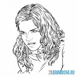 Раскраска гермиона подруга гарри