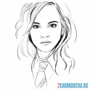 Раскраска гермиона подруга гарри поттера
