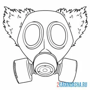 Раскраска хагги вагги в противогазе