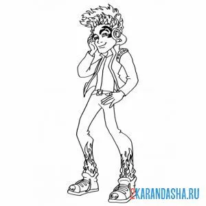 Раскраска монстр хай холт хайд парень